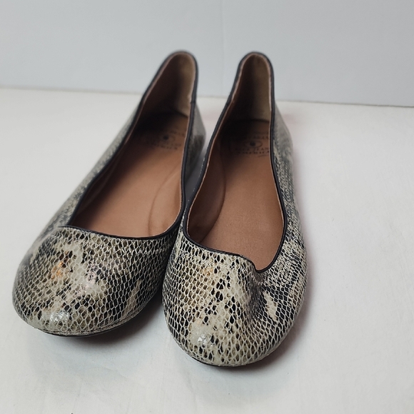 Lucky Brand Ermine Snakeskin Print Ballet Flats Size 9 - Picture 1 of 7
